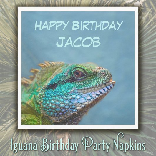 Iguana Birthday Party Serviette