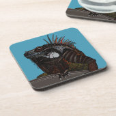 iguana blau untersetzer (Linke Seite)