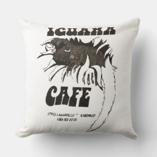 Iguana Cafe Throw Kissen