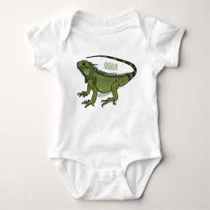 Iguana-Cartoon-Abbildung Baby Strampler