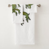 Iguana-Cartoon-Abbildung Badhandtuch Set (Insitu)