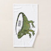 Iguana-Cartoon-Abbildung Badhandtuch Set (Handtuch)