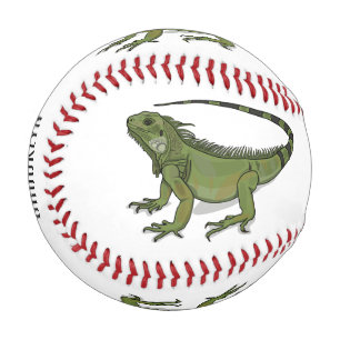 Iguana-Cartoon-Abbildung Baseball