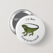 Iguana-Cartoon-Abbildung Button (Vorne & Hinten)