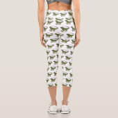 Iguana-Cartoon-Abbildung Capri Leggings (Rückseite)