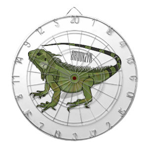 Iguana-Cartoon-Abbildung Dartscheibe