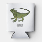 Iguana-Cartoon-Abbildung Dosenkühler (Vorderseite)