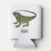 Iguana-Cartoon-Abbildung Dosenkühler (Rückseite)
