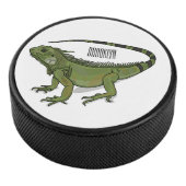Iguana-Cartoon-Abbildung Eishockey Puck (3/4)