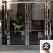 Iguana-Cartoon-Abbildung Fensteraufkleber (Büro Tür)