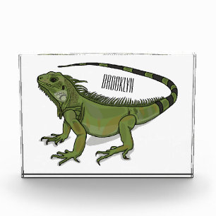 Iguana-Cartoon-Abbildung Fotoblock