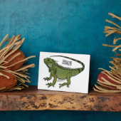 Iguana-Cartoon-Abbildung Fotoplatte (Seite)