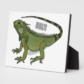 Iguana-Cartoon-Abbildung Fotoplatte (Seite)