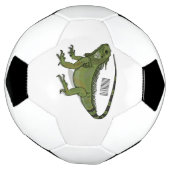 Iguana-Cartoon-Abbildung Fußball (Gedreht)