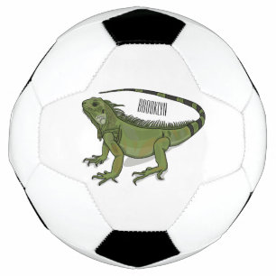 Iguana-Cartoon-Abbildung Fußball