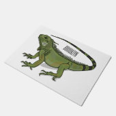 Iguana-Cartoon-Abbildung Fußmatte (Schrägansicht)