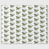 Iguana-Cartoon-Abbildung Geschenkpapier (Flach)