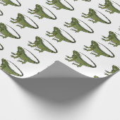 Iguana-Cartoon-Abbildung Geschenkpapier (Ecke)