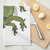 Iguana-Cartoon-Abbildung Geschirrtuch (Viertel Falte)