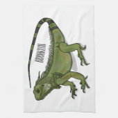 Iguana-Cartoon-Abbildung Geschirrtuch (Vertikal)