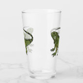 Iguana-Cartoon-Abbildung Glas (Links)