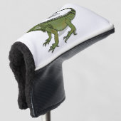 Iguana-Cartoon-Abbildung Golf Headcover (3/4 Vorderseite)