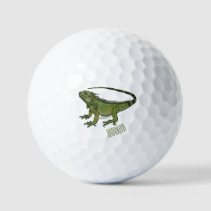 Iguana-Cartoon-Abbildung Golfball