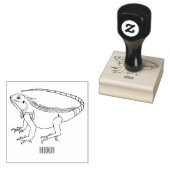 Iguana-Cartoon-Abbildung Gummistempel (Stempel)