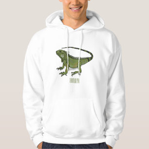 Iguana-Cartoon-Abbildung Hoodie
