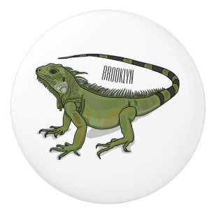 Iguana-Cartoon-Abbildung Keramikknauf