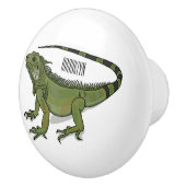Iguana-Cartoon-Abbildung Keramikknauf (Rechts)