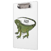 Iguana-Cartoon-Abbildung Klemmbrett (Links)