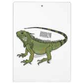 Iguana-Cartoon-Abbildung Klemmbrett (Rückseite)