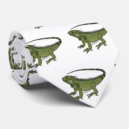 Iguana-Cartoon-Abbildung Krawatte (Gerollt)