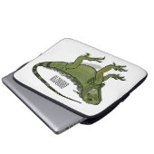 Iguana-Cartoon-Abbildung Laptopschutzhülle (Vorne Knopf)