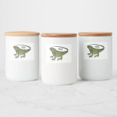 Iguana-Cartoon-Abbildung Lebensmitteletikett (Flaschen)