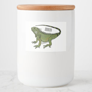 Iguana-Cartoon-Abbildung Lebensmitteletikett