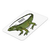 Iguana-Cartoon-Abbildung Magnet (Linke Seite)