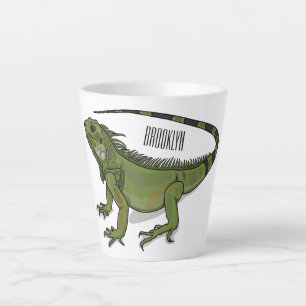 Iguana-Cartoon-Abbildung Milchtasse