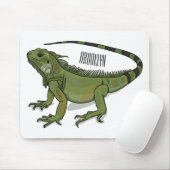 Iguana-Cartoon-Abbildung Mousepad (Mit Mouse)