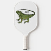 Iguana-Cartoon-Abbildung Pickleball Schläger (Rückseite)