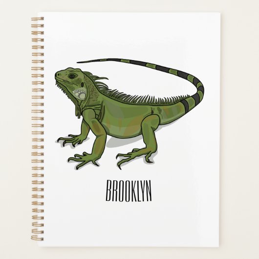 Iguana-Cartoon-Abbildung Planer (Vorderseite)