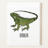 Iguana-Cartoon-Abbildung Planer (Rückseite)
