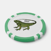 Iguana-Cartoon-Abbildung Pokerchips (Einzeln)