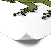 Iguana-Cartoon-Abbildung Poster (Ecke)