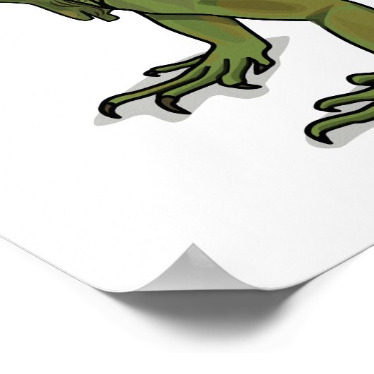 Iguana-Cartoon-Abbildung Poster (Ecke)