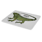 Iguana-Cartoon-Abbildung Schneidebrett (Ecke)