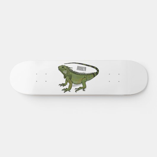 Iguana-Cartoon-Abbildung Skateboard (Horizontal)