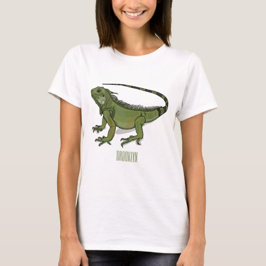 Iguana-Cartoon-Abbildung T-Shirt (Vorderseite)