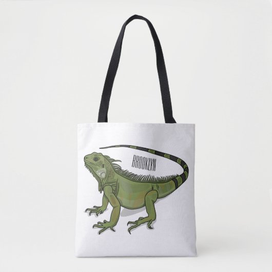 Iguana-Cartoon-Abbildung Tasche (Vorderseite)